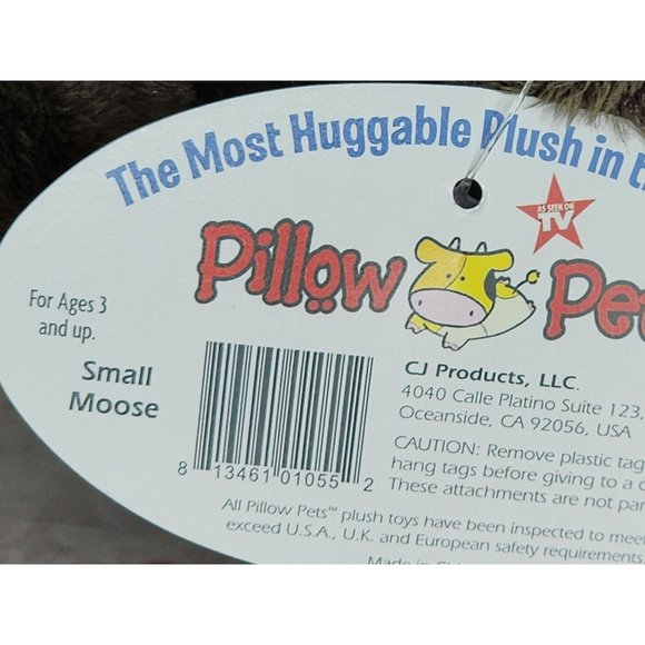 2011 My Pillow Pets Premium Small Moose Teddy Pillow Cuddle Teddy - Picture 6 of 16